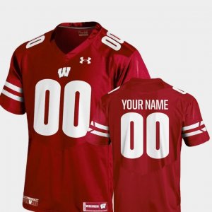 Youth Wisconsin Badgers NCAA #00 Custom Red NCAA Under Armour 2018 Stitched College Football Jersey GN31H16FT